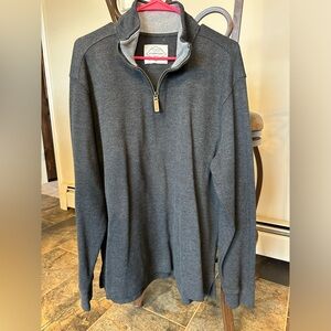 St. John's Bay Men's Dark Gray Zip-Up Sweater